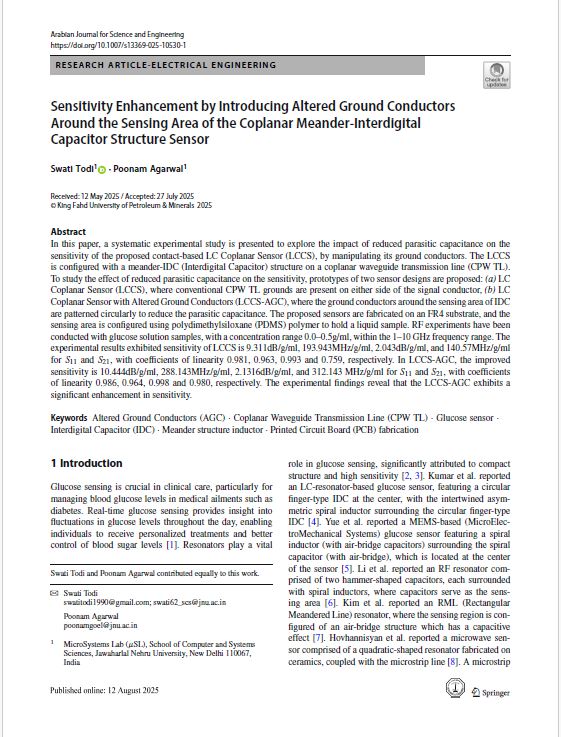 Sensitivity Enhancement by Introducing Altered Ground Conductors Around the Sensing Area of the Coplanar Meander-Interdigital Capacitor Structure Sensor